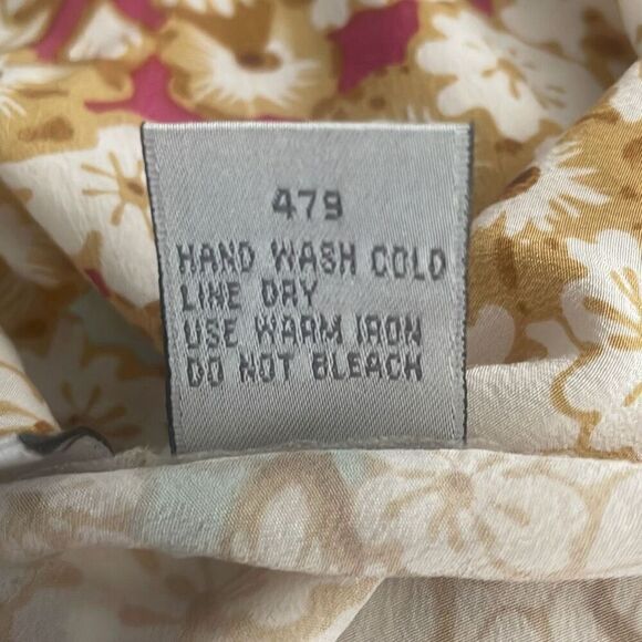 Silk Floral Print Camisole Top M - Picture 7 of 7